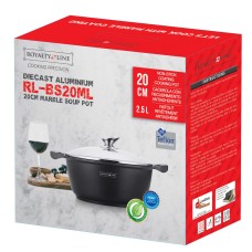 Royalty Line RL-BS20M: Marble Coated Cooking Pot & Casserole - 20cm