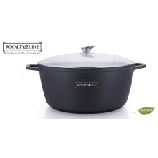 Royalty Line RL-BS36M: Die Cast Casserole with Glass Lid - 36cm Royalty Line RL-BS36M: Die Cast Casserole with Glass Lid - 36cm