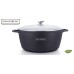 Royalty Line RL-BS36M: Die Cast Casserole with Glass Lid - 36cm