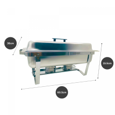 Herzberg HG-8022-1: 9 Quart Stainless Steel Chafing Dish - 1 Container Herzberg HG-8022-1: 9 Quart Stainless Steel Chafing Dish - 1 Container