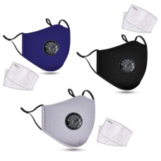 PM2.5M: Washable Cotton Mask w/ 2 Activated Carbon Filters Gray PM2.5M: Washable Cotton Mask w/ 2 Activated Carbon Filters Gray