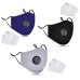 PM2.5M: Washable Cotton Mask w/ 2 Activated Carbon Filters Gray