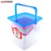Herzberg 5-in-1 Corner Cubic Food Storage Container SET with Handle