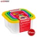 Herzberg HG-SFS5N1: 5-in-1 Square Food Storage Container Set