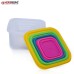 Herzberg HG-SFS5N1: 5-in-1 Square Food Storage Container Set