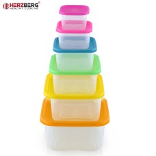 Herzberg 6-in-1 Square Food Storage Container Set Herzberg 6-in-1 Square Food Storage Container Set