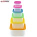 Herzberg 6-in-1 Square Food Storage Container Set