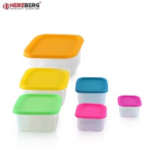 Herzberg 6-in-1 Square Food Storage Container Set Herzberg 6-in-1 Square Food Storage Container Set