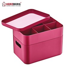 Herzberg HG-OKY676: 2 Layer Multipurpose Organizer Box Purple Herzberg HG-OKY676: 2 Layer Multipurpose Organizer Box Purple
