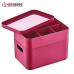 Herzberg HG-OKY676: 2 Layer Multipurpose Organizer Box Purple