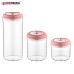 Herzberg Vacuum Storage Jar Set Pink