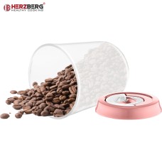 Herzberg Vacuum Storage Jar Set Pink Herzberg Vacuum Storage Jar Set Pink