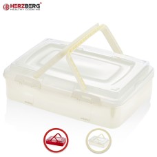 Herzberg HG-L719: Single-Tier Takeaway Pastry Carrying Box Ivory
