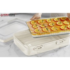 Herzberg HG-L719: Single-Tier Takeaway Pastry Carrying Box Ivory