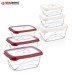 Herzberg 3 Pieces Extra Deep Bio Saver Box Set Red