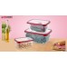 Herzberg 3 Pieces Extra Deep Bio Saver Box Set Red