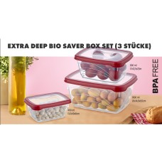 Herzberg 3 Pieces Extra Deep Bio Saver Box Set Red Herzberg 3 Pieces Extra Deep Bio Saver Box Set Red