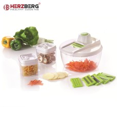 Herzberg HG-8032: Vegetable Slicer with Bowl and Storage Container Set Herzberg HG-8032: Vegetable Slicer with Bowl and Storage Container Set