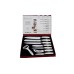 Royalty Line RL-WHT7-W: 7 Pieces of Non-Stick Coating Knives Set w/ Peeler-White