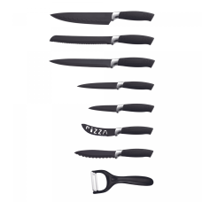 Royalty Line RL-BLK7-W: 7 Pieces Non-Stick Coating Knives Set w/ Peeler-Black Royalty Line RL-BLK7-W: 7 Pieces Non-Stick Coating Knives Set w/ Peeler-Black