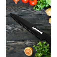 Herzberg 8 Pieces Knife Set with Acrylic Stand-Black Herzberg 8 Pieces Knife Set with Acrylic Stand-Black