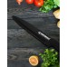 Herzberg 8 Pieces Knife Set with Acrylic Stand-Black