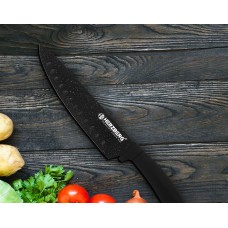 Herzberg 8 Pieces Knife Set with Acrylic Stand - Black Marble Herzberg 8 Pieces Knife Set with Acrylic Stand - Black Marble
