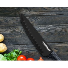 Herzberg 8 Pieces Knife Set with Acrylic Stand - Carbon Herzberg 8 Pieces Knife Set with Acrylic Stand - Carbon