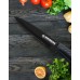 Herzberg 8 Pieces Knife Set with Acrylic Stand - Carbon