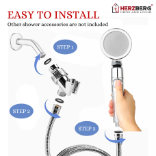 Herzberg Turbo Charger Showerhead - Matte Blue Herzberg Turbo Charger Showerhead - Matte Blue