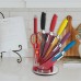 Royalty Line 8 Pieces RainbowCeramic Knife Set with Rotating Holder Stand