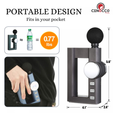 Cenocco Portable Heated Massage Gun Gray Cenocco Portable Heated Massage Gun Gray