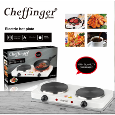 Cheffinger CF-EHD1000: 1000W Electric Hot Plate - Double Cheffinger CF-EHD1000: 1000W Electric Hot Plate - Double