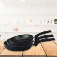 Royalty Line RL-FM3F: Marble Coating Forged Aluminum 3 Pieces Fry Pan Set Red Royalty Line RL-FM3F: Marble Coating Forged Aluminum 3 Pieces Fry Pan Set Red