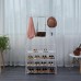 Herzberg Segmented Hallstand Clothes Hanger with 4 Shelves Shoe Rack - 80x155cm