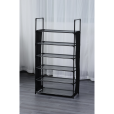 Herzberg HG-03329: 6 Layer Storage Shoe Rack (47x100cm) - Black Herzberg HG-03329: 6 Layer Storage Shoe Rack (47x100cm) - Black
