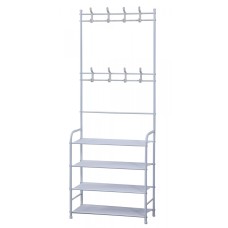 Herzberg 4-Tier Entryway Coat Rack and Hallway Storage Rack Organizer - 60x153cm Herzberg 4-Tier Entryway Coat Rack and Hallway Storage Rack Organizer - 60x153cm