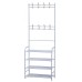 Herzberg 4-Tier Entryway Coat Rack and Hallway Storage Rack Organizer - 60x153cm