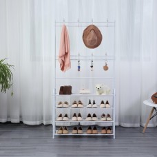 Herzberg 4-Tier Entryway Coat Rack and Hallway Storage Rack Organizer - 80x153cm Herzberg 4-Tier Entryway Coat Rack and Hallway Storage Rack Organizer - 80x153cm