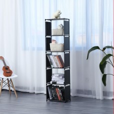 Herzberg HG-03336: 5-Layer Multi-purpose Bookshelf and Storage Rack (42x153cm) - Black Herzberg HG-03336: 5-Layer Multi-purpose Bookshelf and Storage Rack (42x153cm) - Black