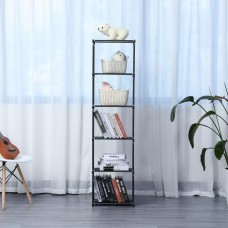 Herzberg HG-03336: 5-Layer Multi-purpose Bookshelf and Storage Rack (42x153cm) - Black Herzberg HG-03336: 5-Layer Multi-purpose Bookshelf and Storage Rack (42x153cm) - Black