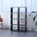 Herzberg HG-03343: 8-Layer Multi-purpose Bookshelf and Storage Rack (85x125cm) - Black