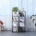 Herzberg HG-03343: 8-Layer Multi-purpose Bookshelf and Storage Rack (85x125cm) - Black