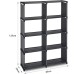 Herzberg HG-03343: 8-Layer Multi-purpose Bookshelf and Storage Rack (85x125cm) - Black