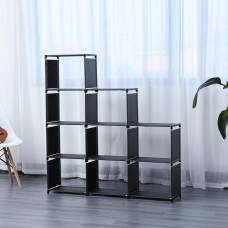 Herzberg HG-03350: 9-Layer Staircase Shelf Book Cabinet Storage Rack (125x125cm) - Black Herzberg HG-03350: 9-Layer Staircase Shelf Book Cabinet Storage Rack (125x125cm) - Black
