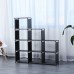 Herzberg HG-03350: 9-Layer Staircase Shelf Book Cabinet Storage Rack (125x125cm) - Black