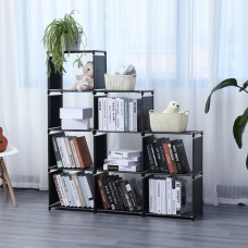 Herzberg HG-03350: 9-Layer Staircase Shelf Book Cabinet Storage Rack (125x125cm) - Black Herzberg HG-03350: 9-Layer Staircase Shelf Book Cabinet Storage Rack (125x125cm) - Black