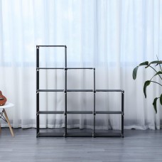 Herzberg HG-03350: 9-Layer Staircase Shelf Book Cabinet Storage Rack (125x125cm) - Black Herzberg HG-03350: 9-Layer Staircase Shelf Book Cabinet Storage Rack (125x125cm) - Black