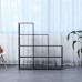 Herzberg HG-03350: 9-Layer Staircase Shelf Book Cabinet Storage Rack (125x125cm) - Black