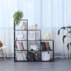 Herzberg HG-03350: 9-Layer Staircase Shelf Book Cabinet Storage Rack (125x125cm) - Black Herzberg HG-03350: 9-Layer Staircase Shelf Book Cabinet Storage Rack (125x125cm) - Black